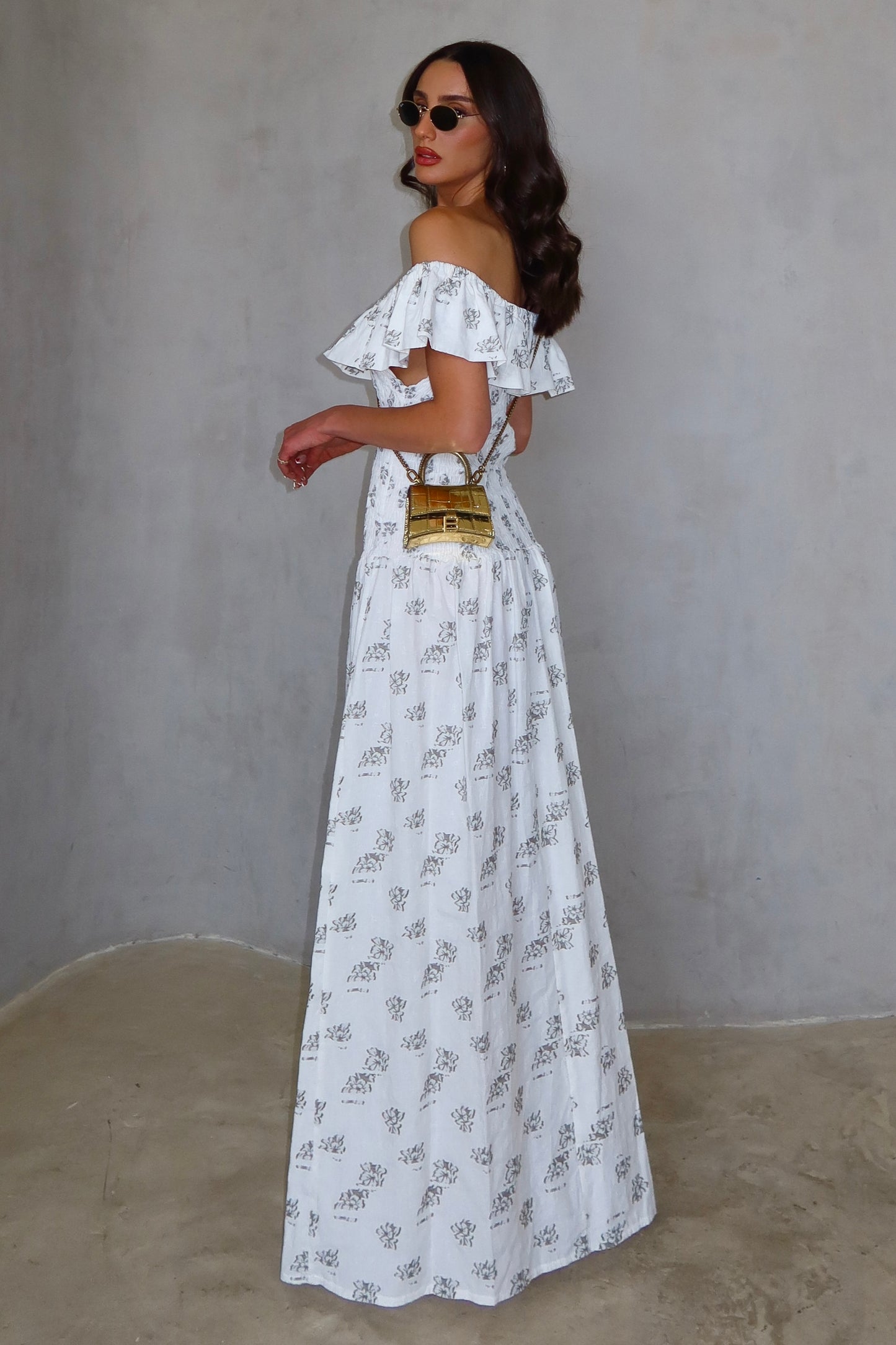 שמלת ריטה - לבן