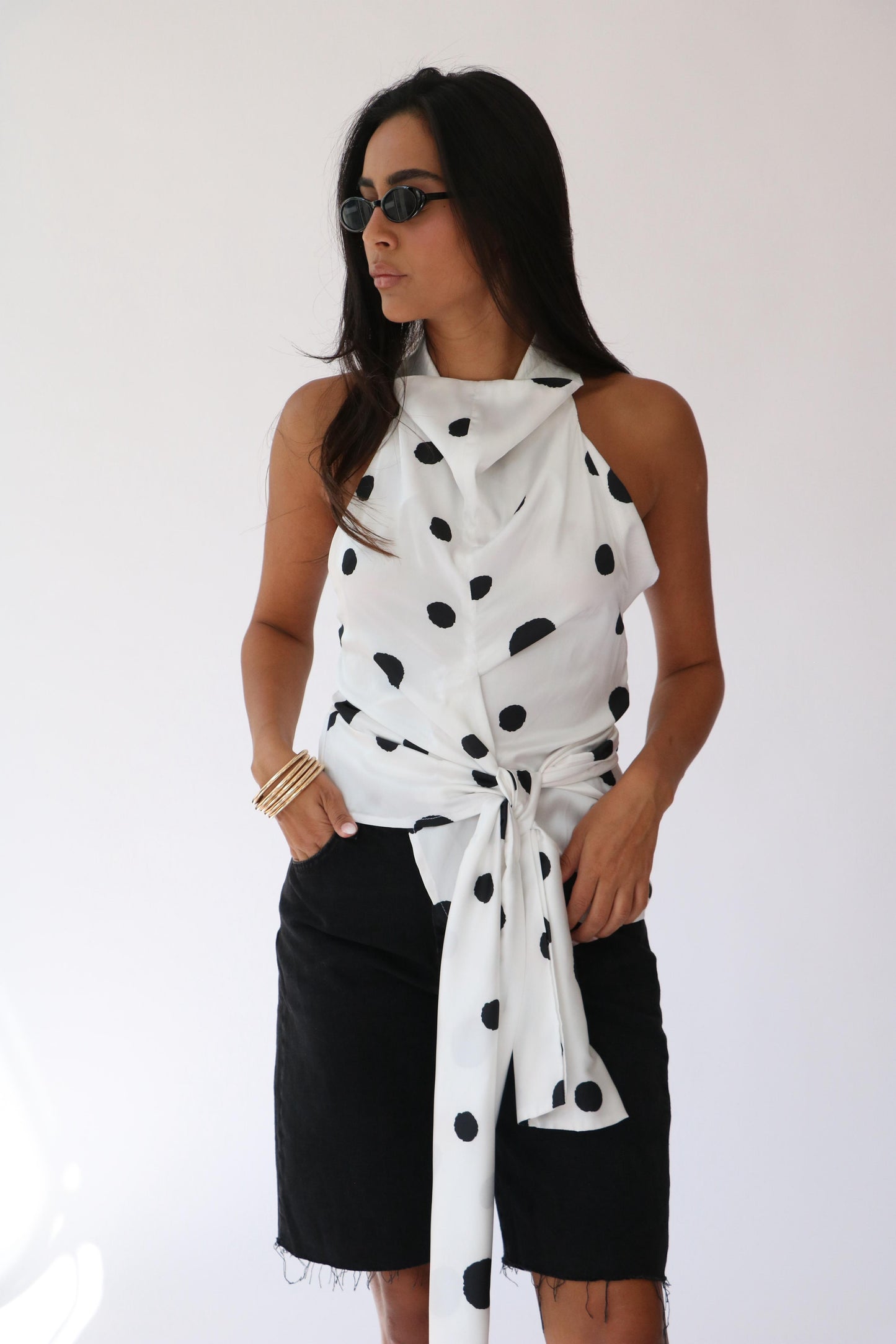 חולצת אדל מנוקד - פסים