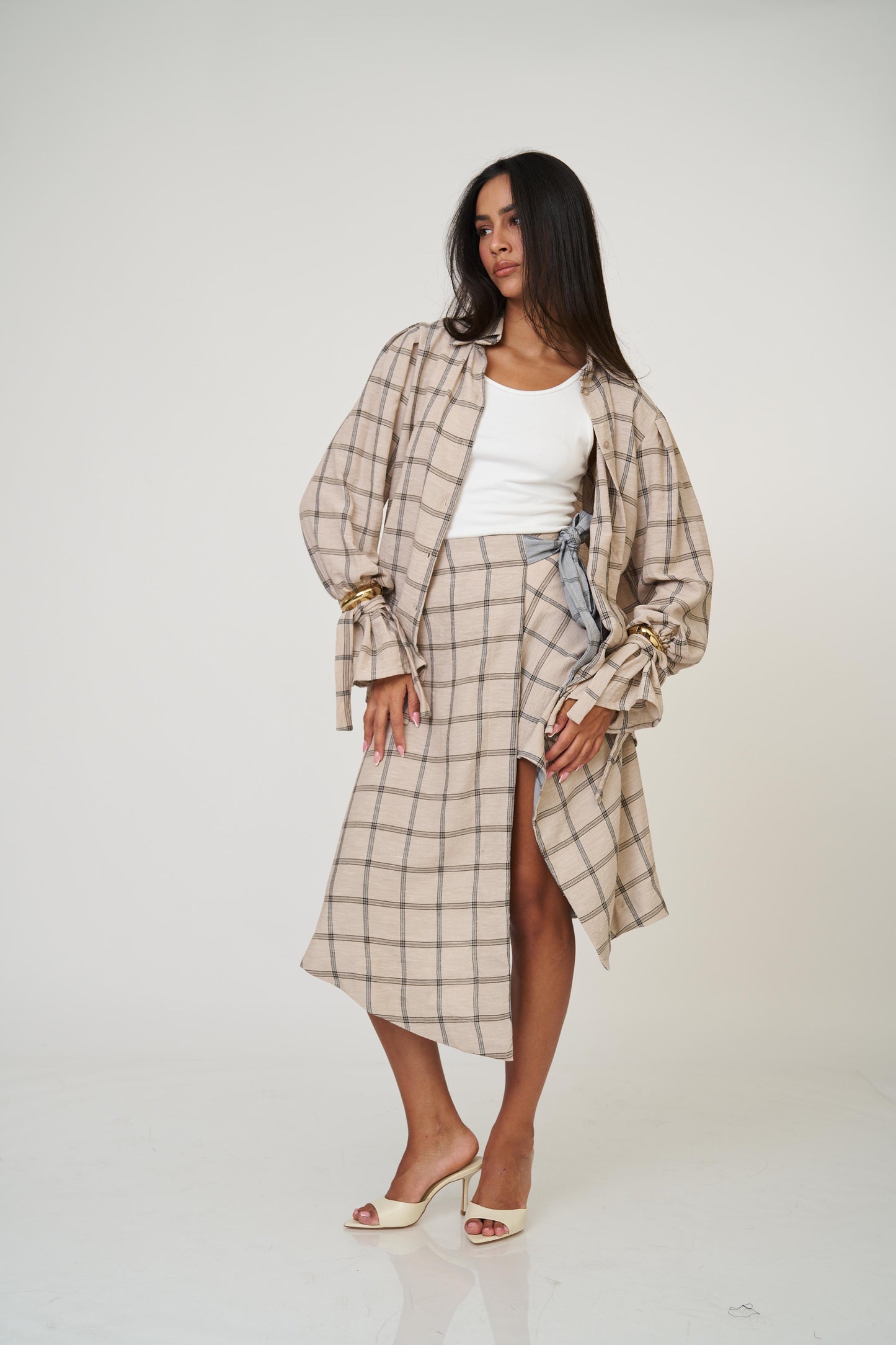 מכופתרת אניטה - כחול