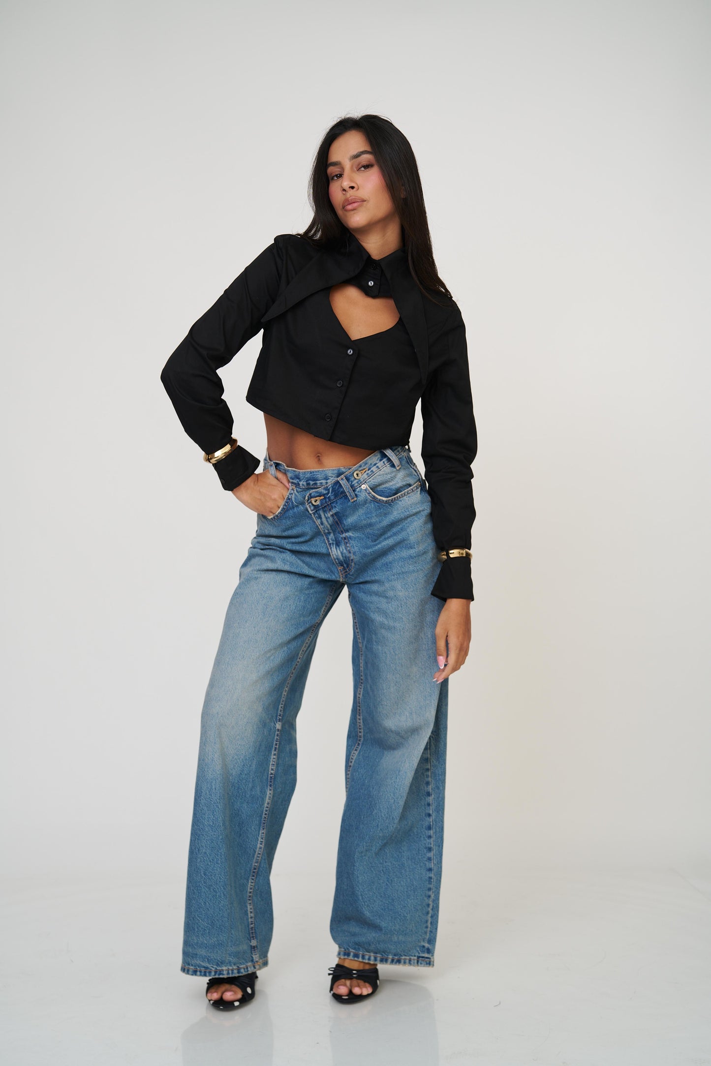 חולצת לימסל לב - לבן