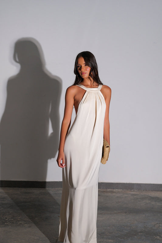 שמלת מקסי ארינה- בז