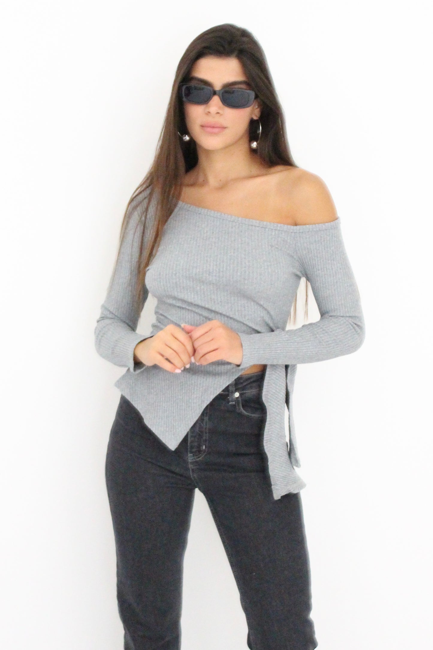 חולצת קשירה טומי- אפור מלאנז