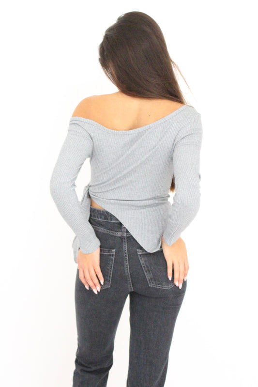 חולצת קשירה טומי- אפור מלאנז