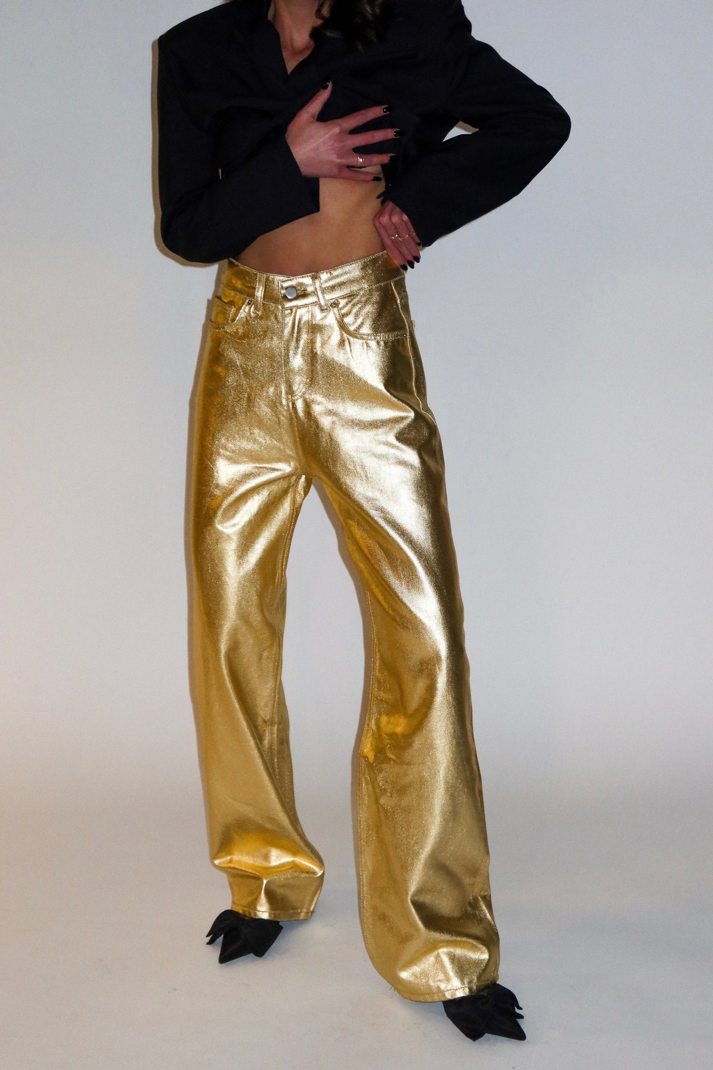 מכנסי מייליס - זהב
