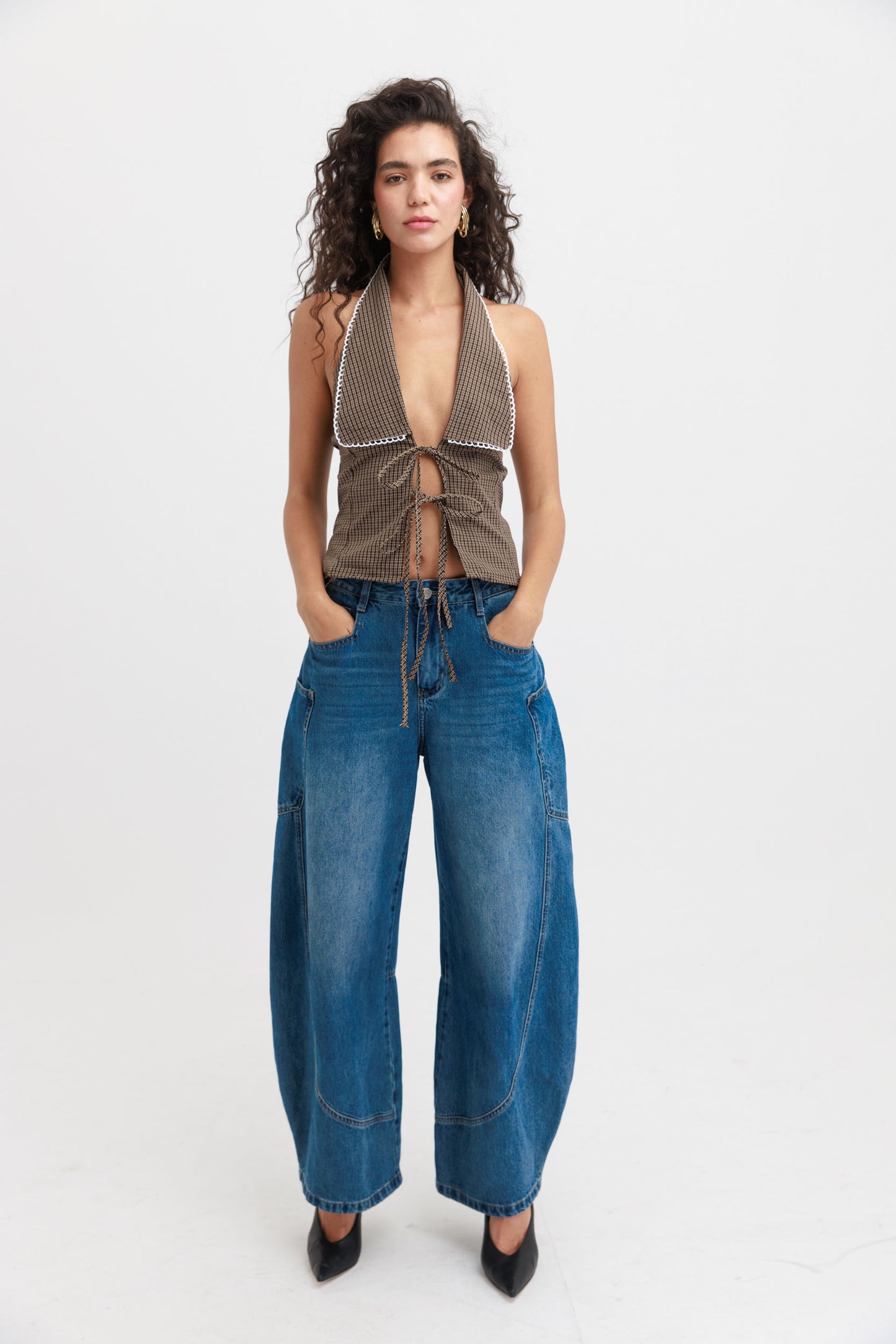 חולצת וסט סירי - משבצות