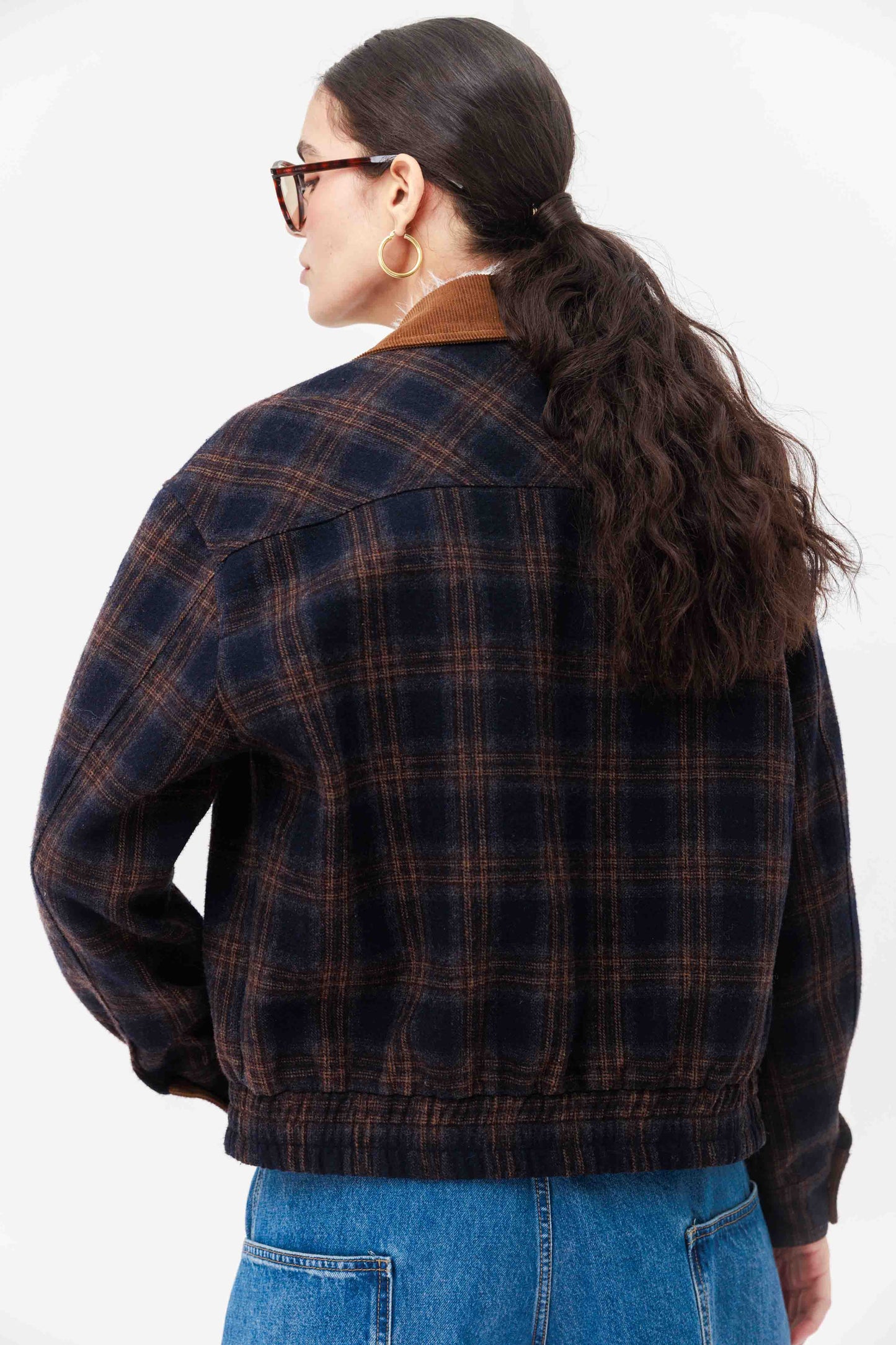 גקט משובץ נולי - חום