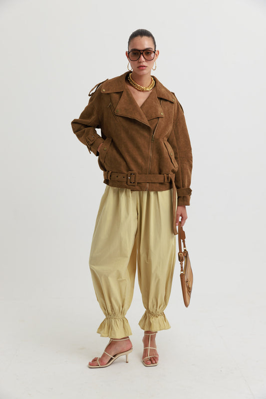 הזמנה מראש - מכנסי מודי - בז