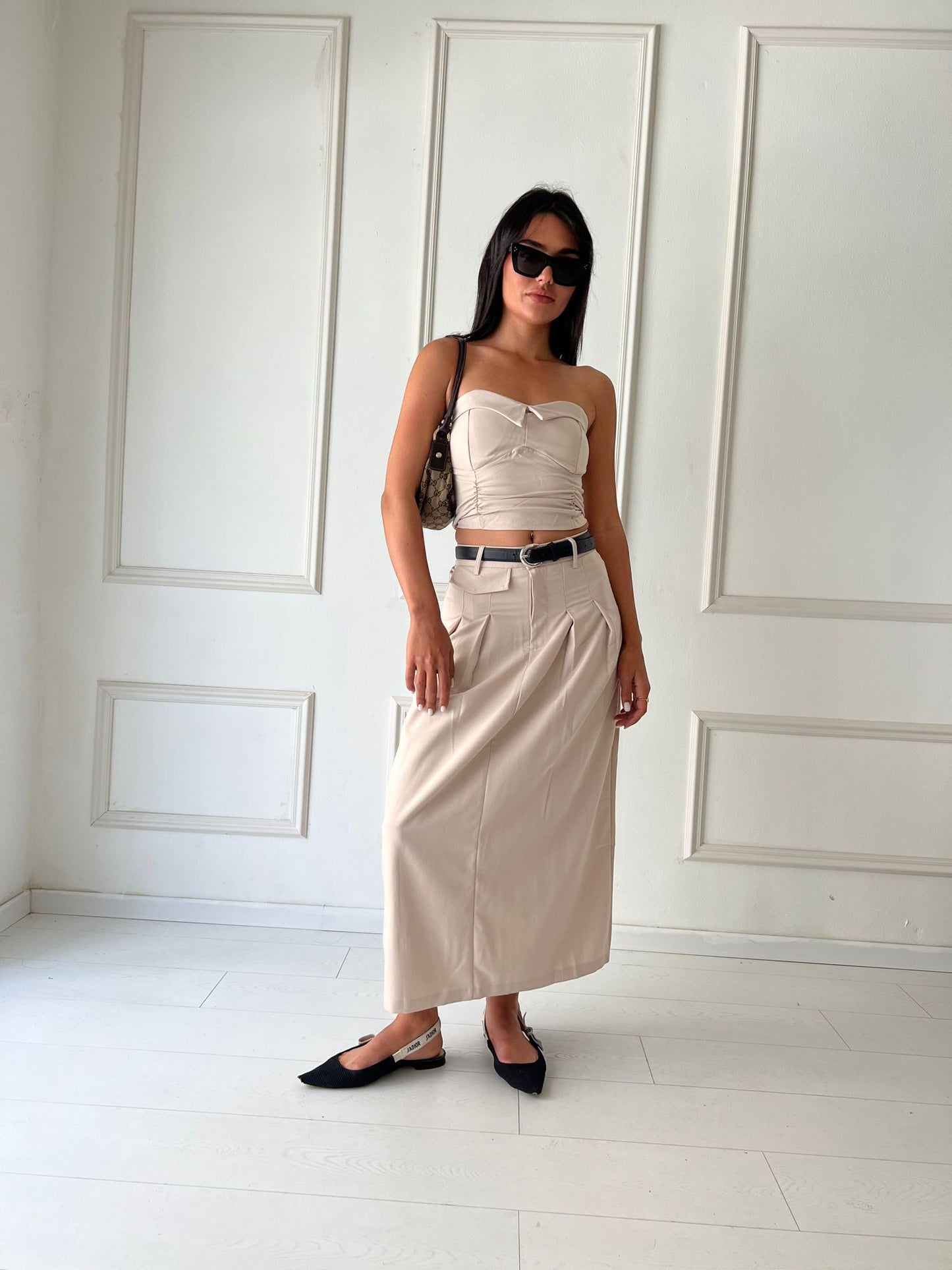 חצאית דיקסי - בז