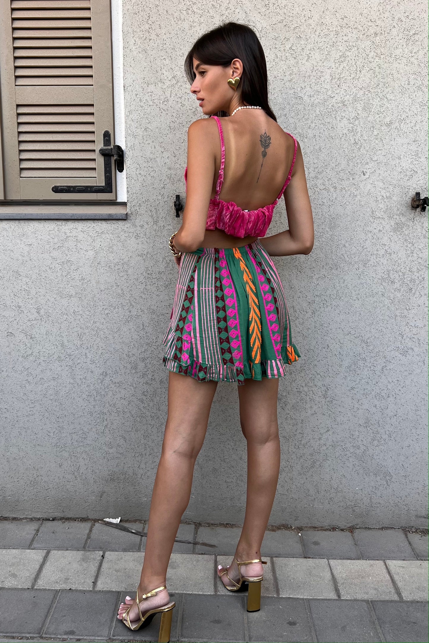 חצאית דיבו -כתום