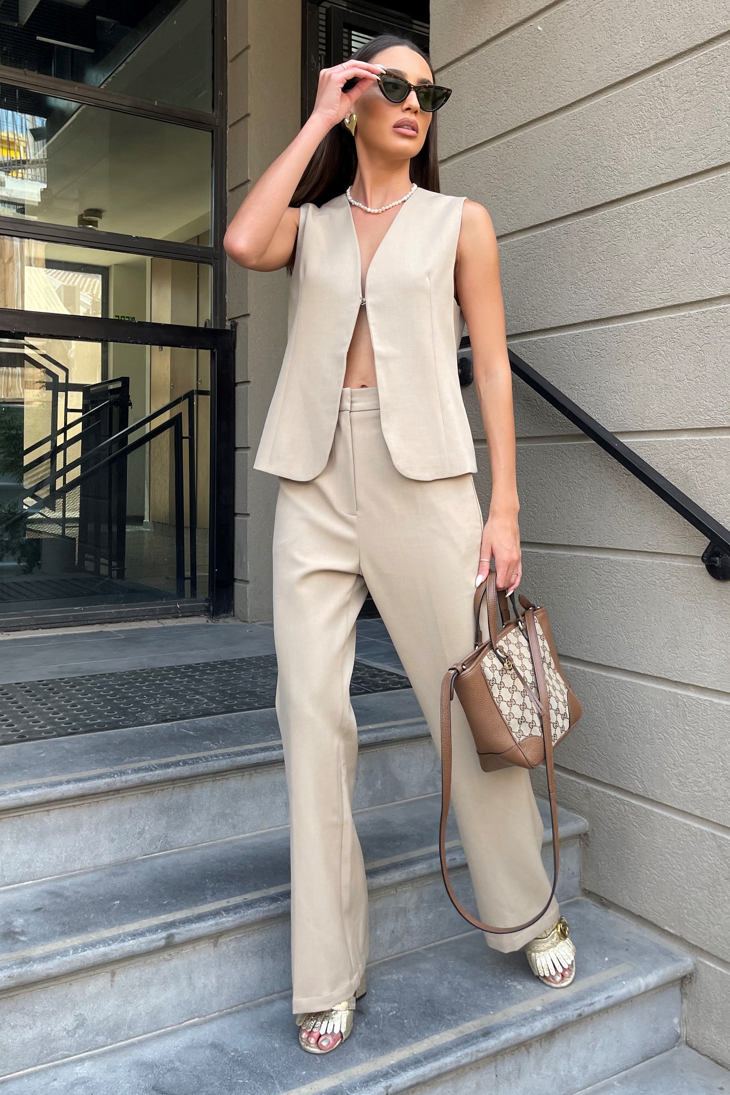 חליפת וסט גוהנה - לבן