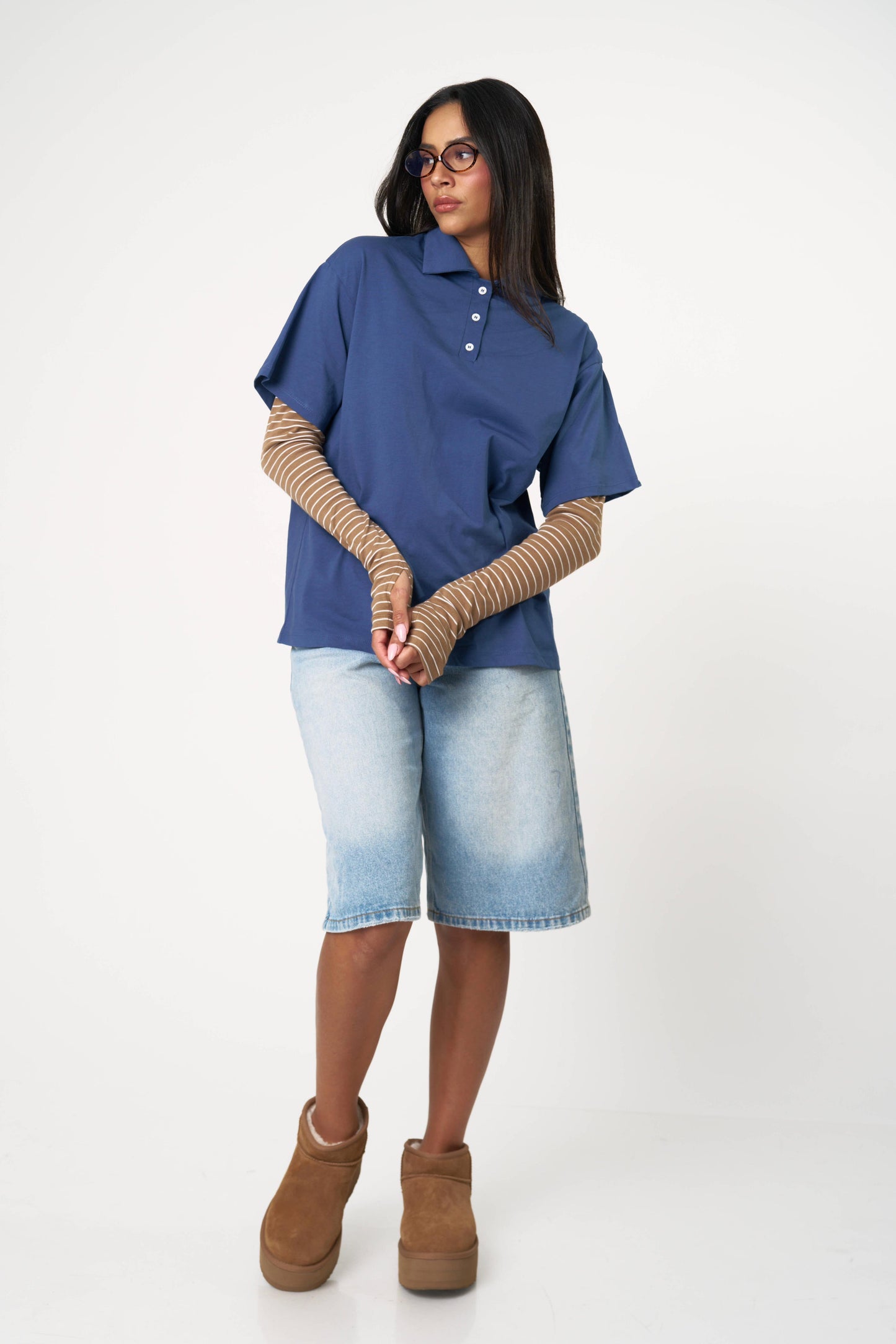 חולצת אליאנה - כחול נייבי