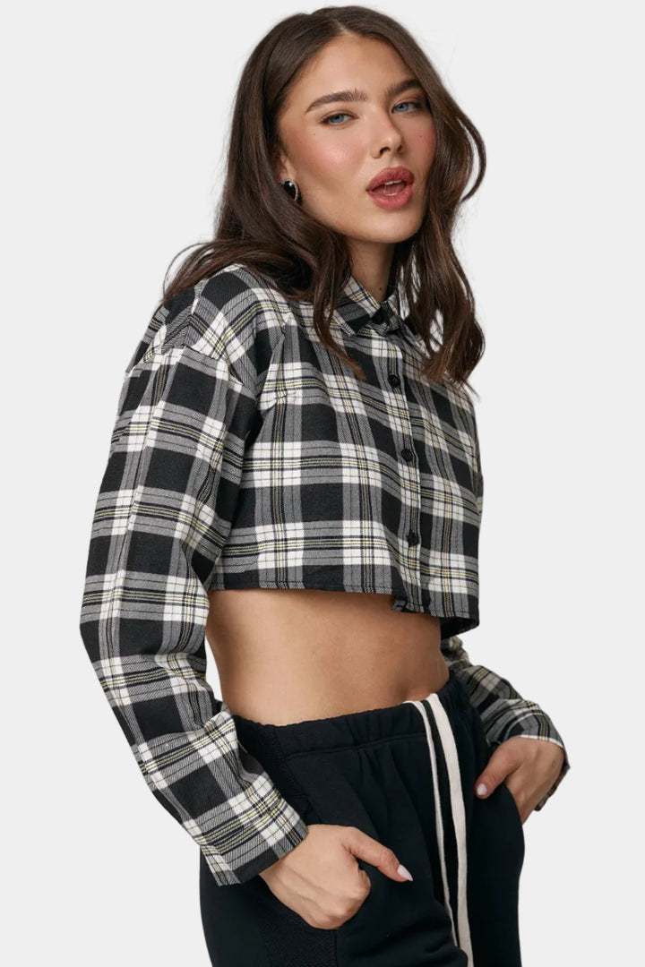 חולצת מוניק  - שחור