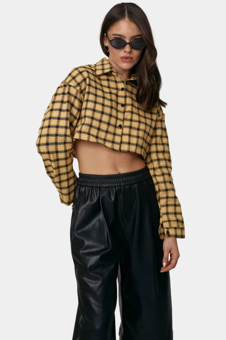 חולצת מוניק  - חרדל