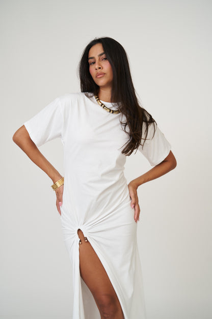 שמלת איימי - לבן