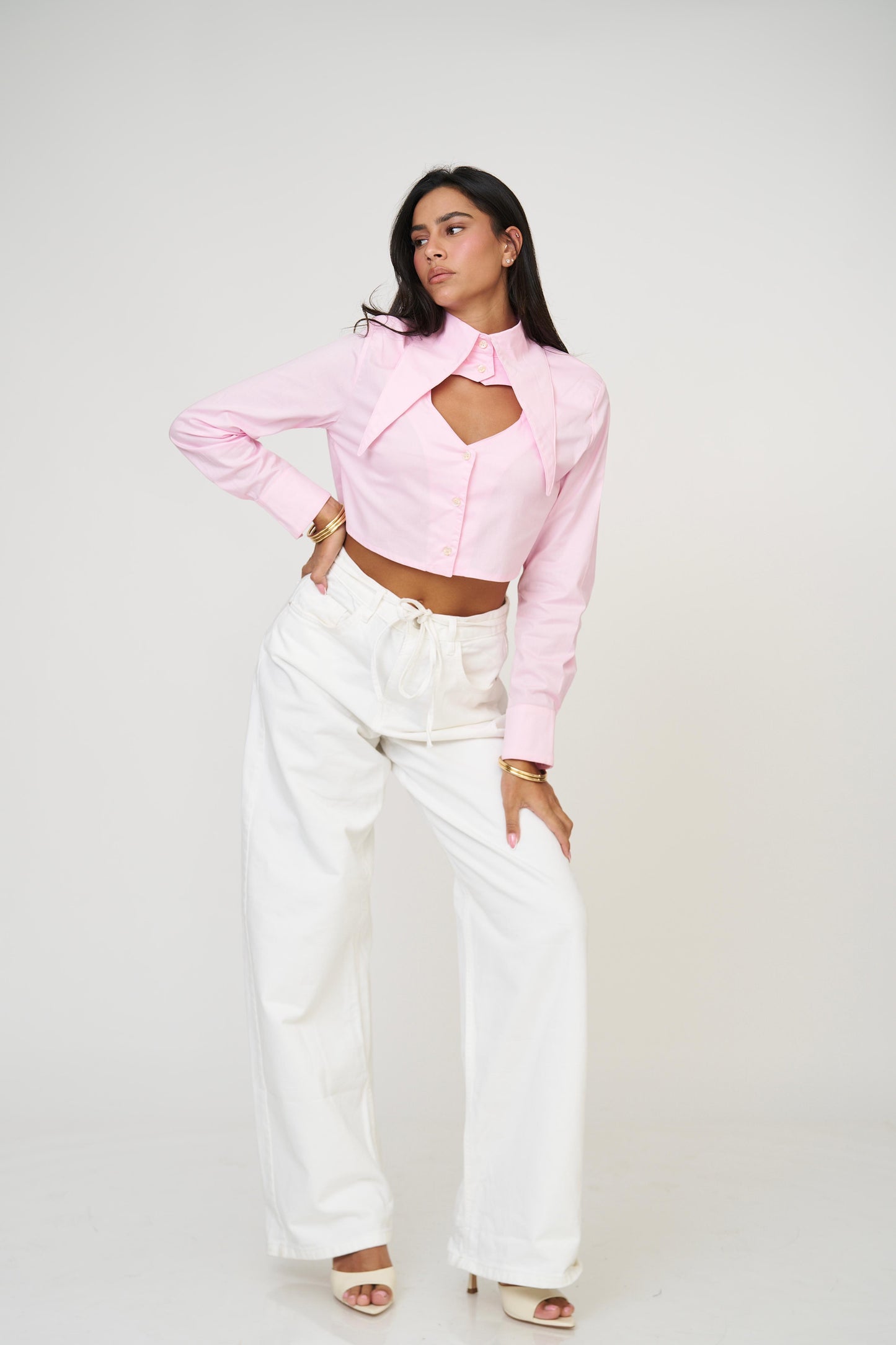 חולצת לימסל לב - לבן