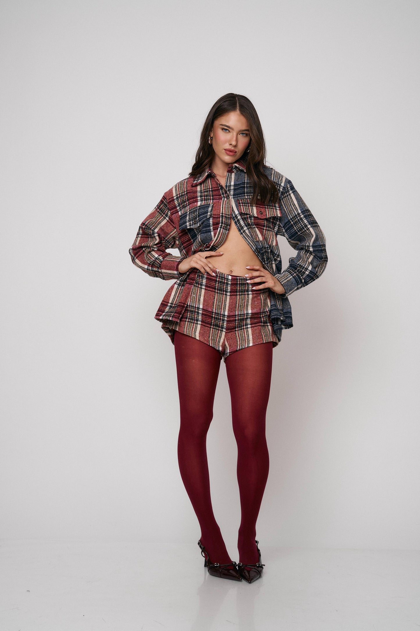 גקט מנולה - כחול אדום