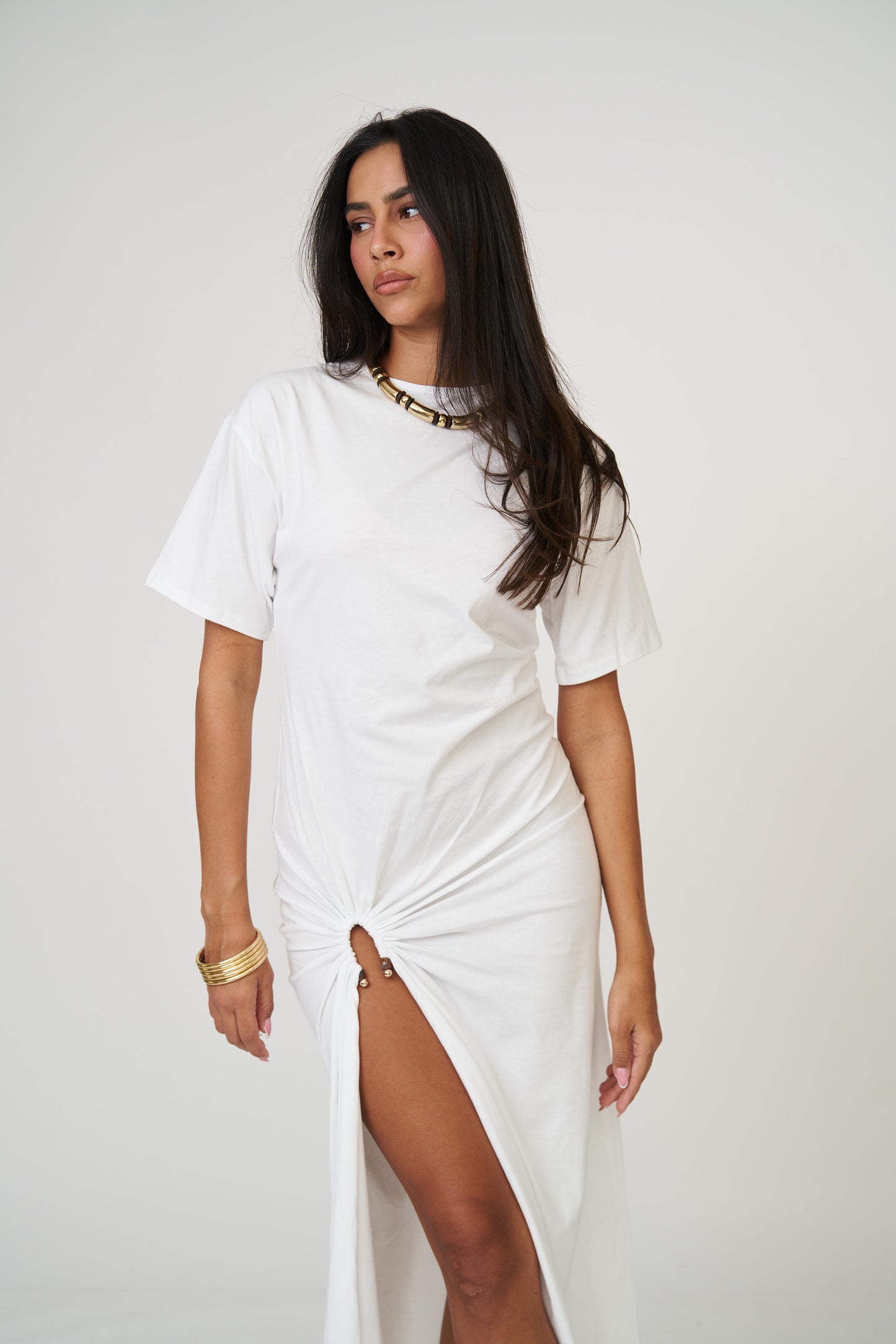 שמלת איימי - לבן