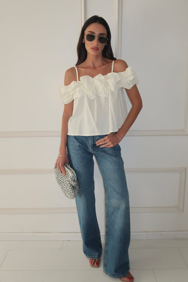 חולצת ראפל -ורוד