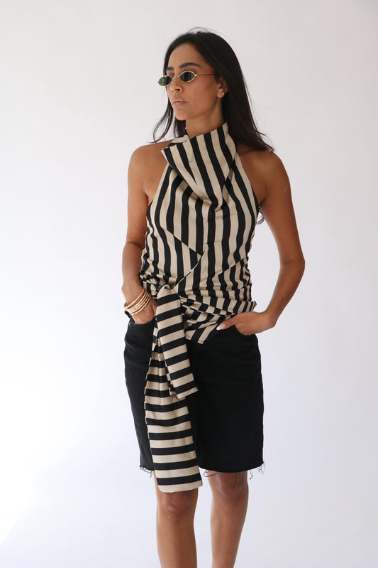 חולצת אדל מנוקד - פסים