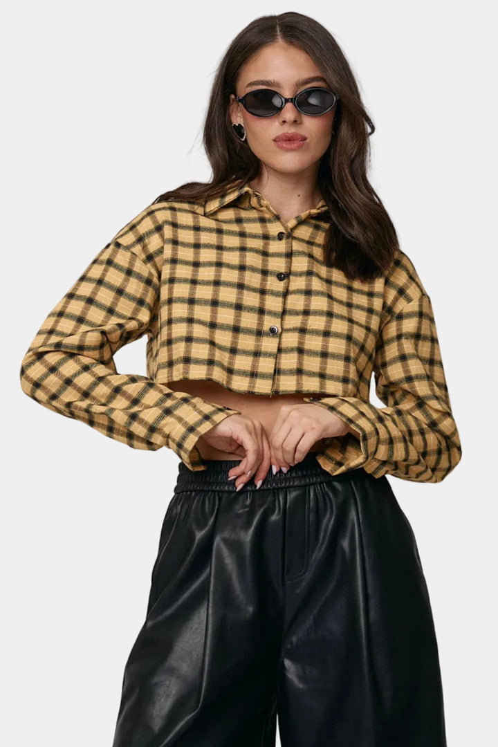 חולצת מוניק  - חרדל