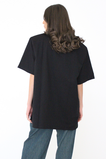 חולצת ניל אוברסייז - שחור