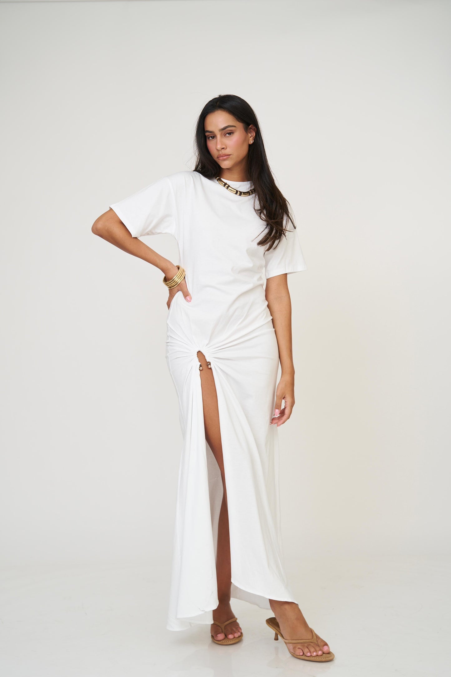 שמלת איימי - לבן