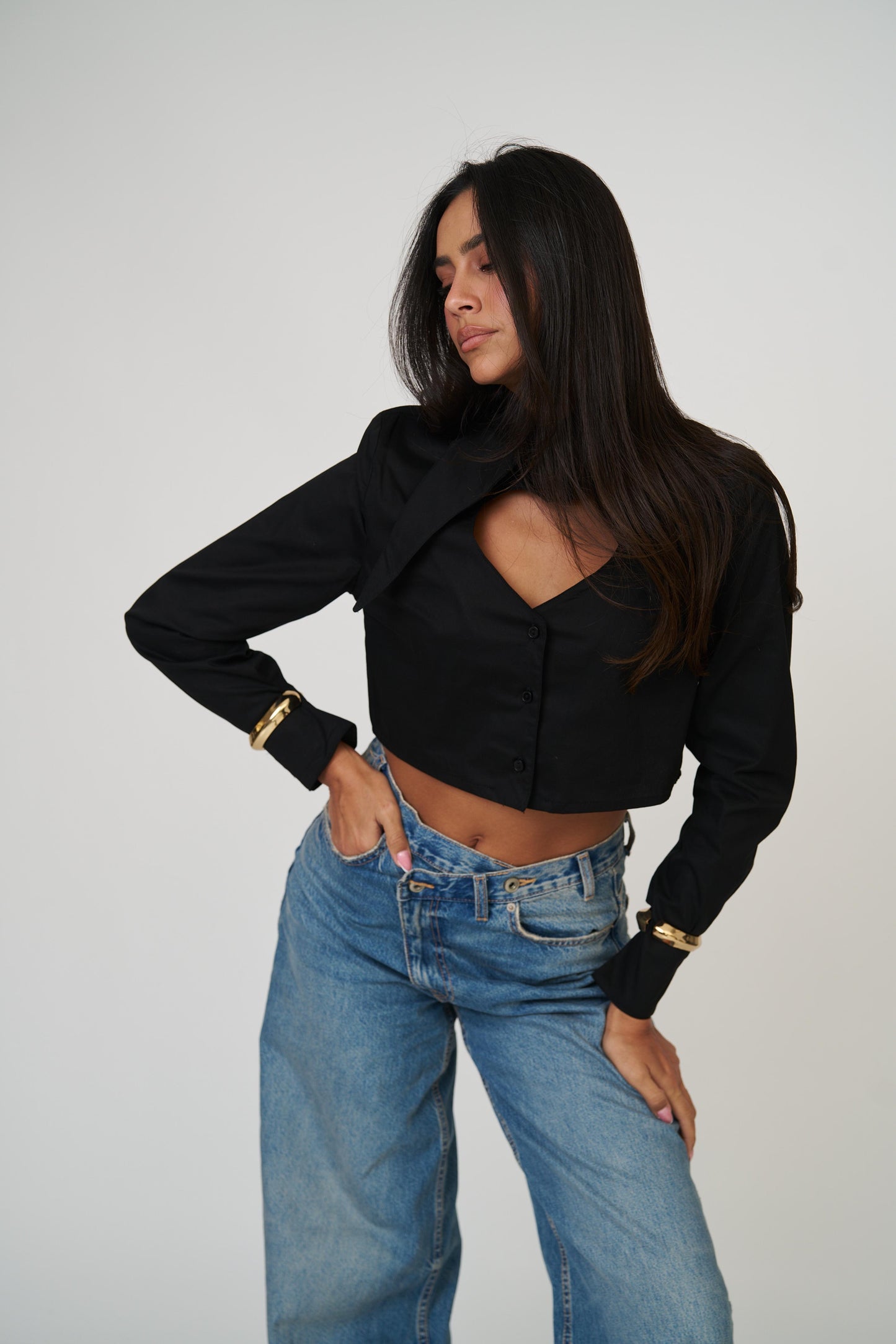 חולצת לימסל לב - לבן