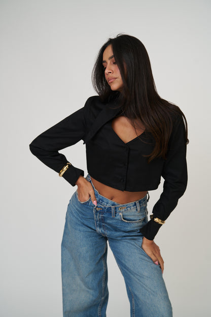 חולצת לימסל לב - לבן