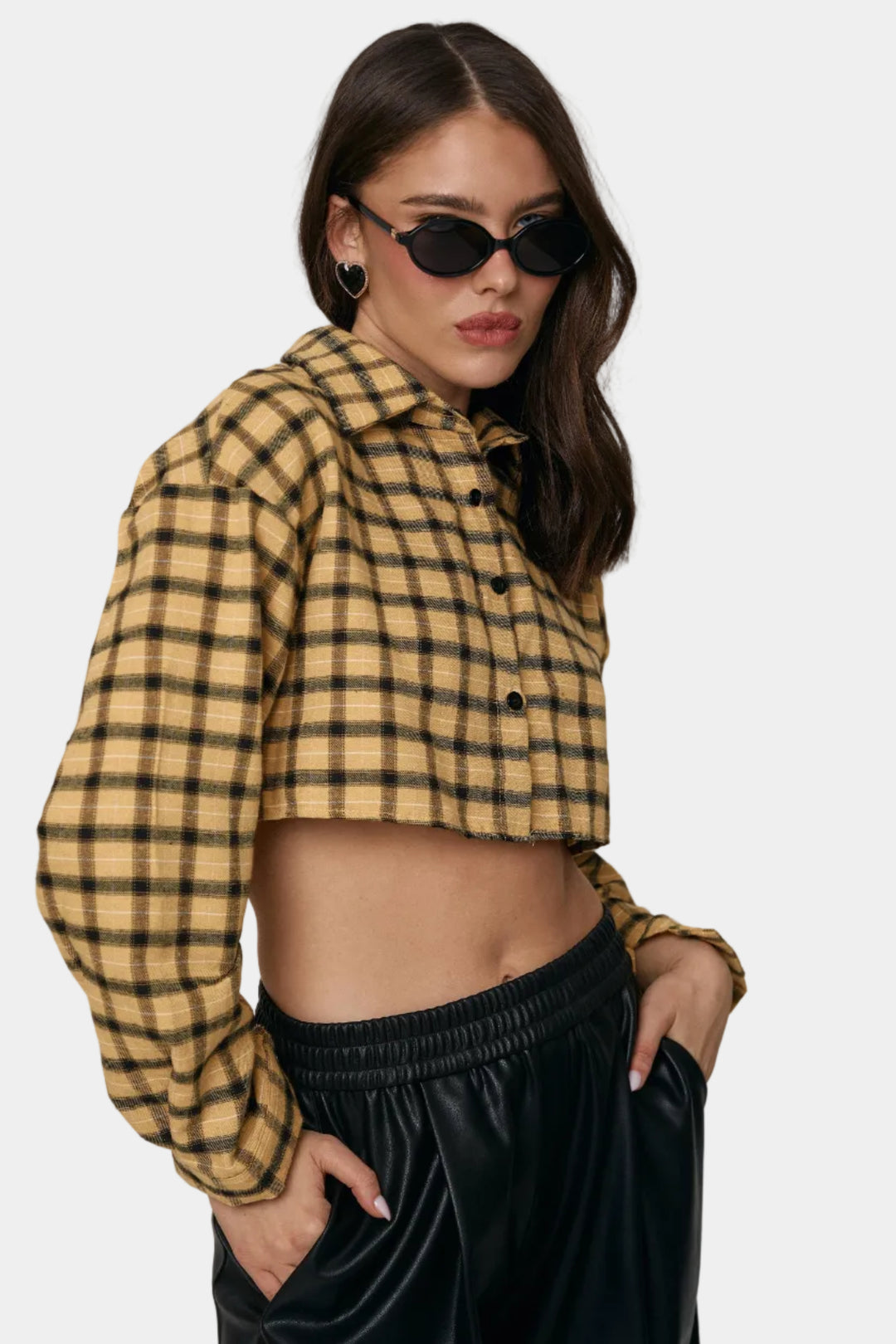 חולצת מוניק  - חרדל