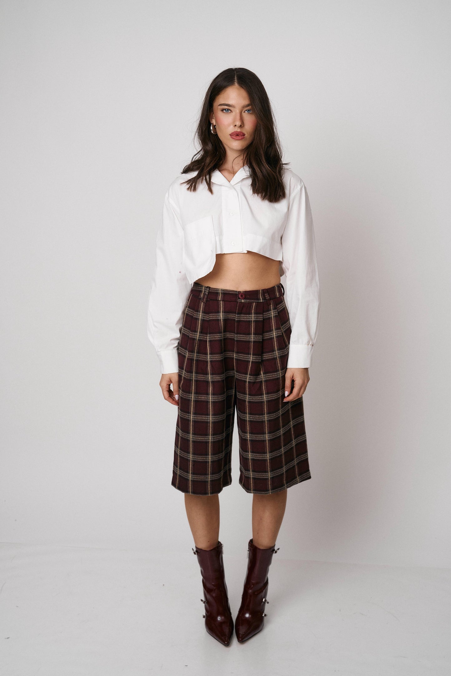 מכנסי ברמודה לונה - בורדו