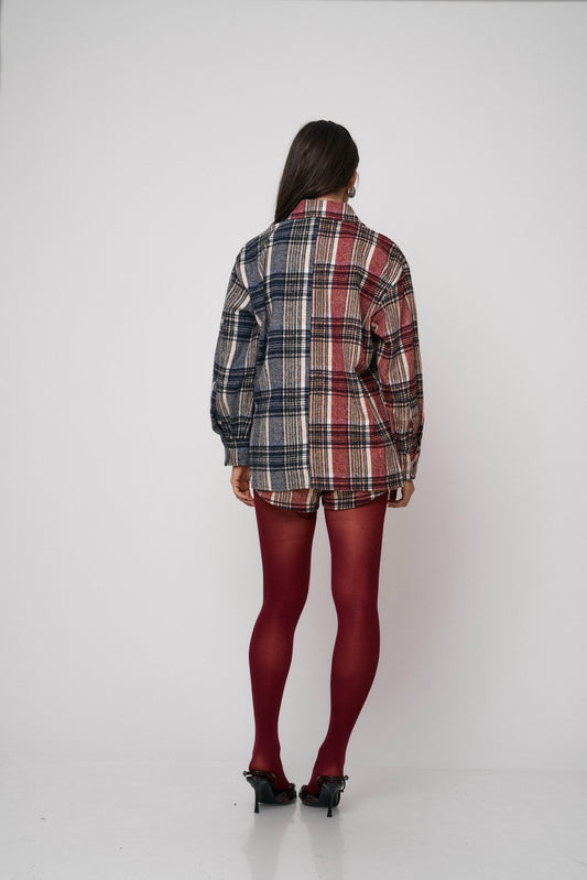 גקט מנולה - כחול אדום