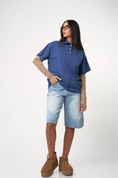 חולצת אליאנה - כחול נייבי