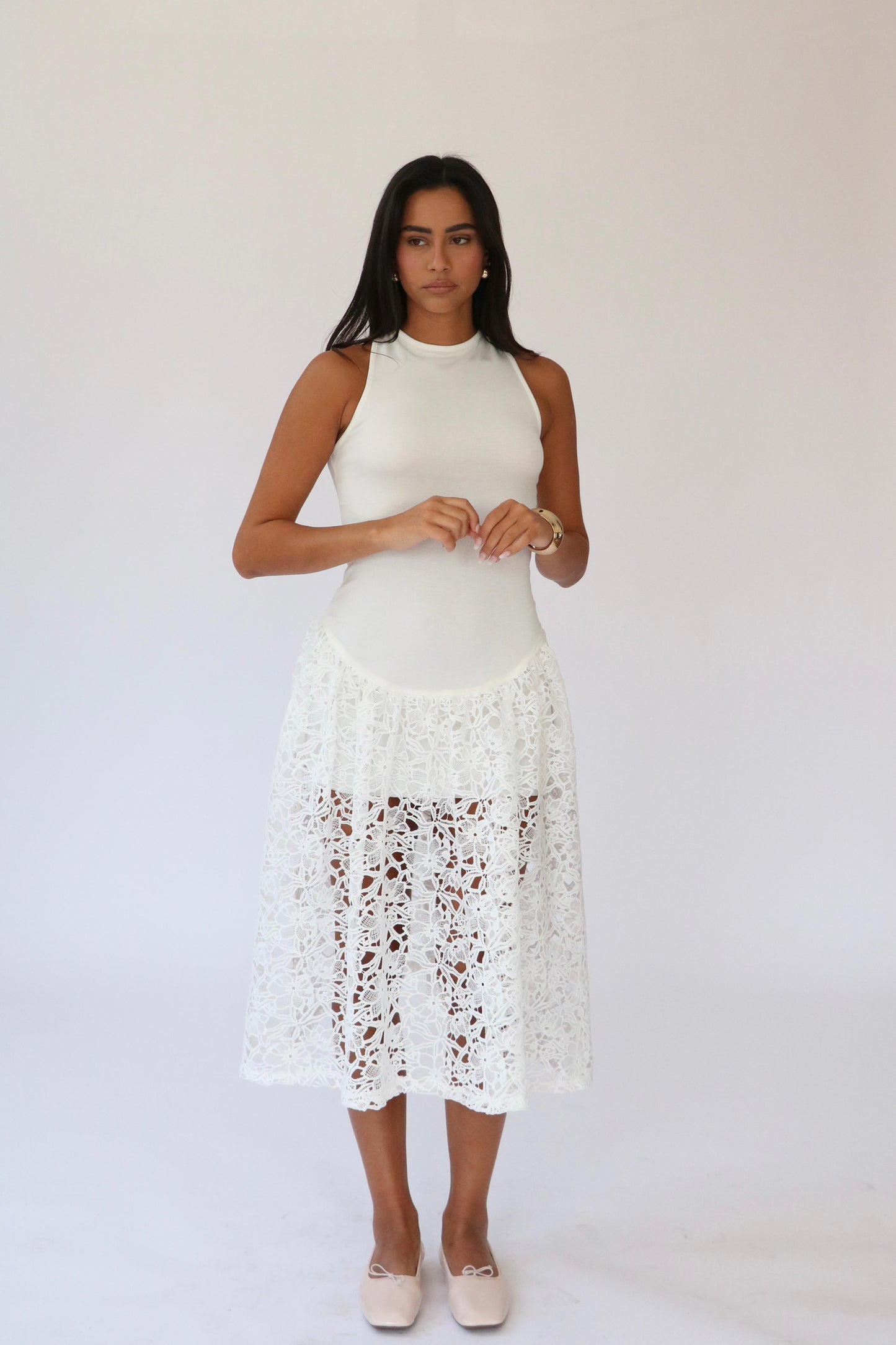 שמלת שרין -לבן