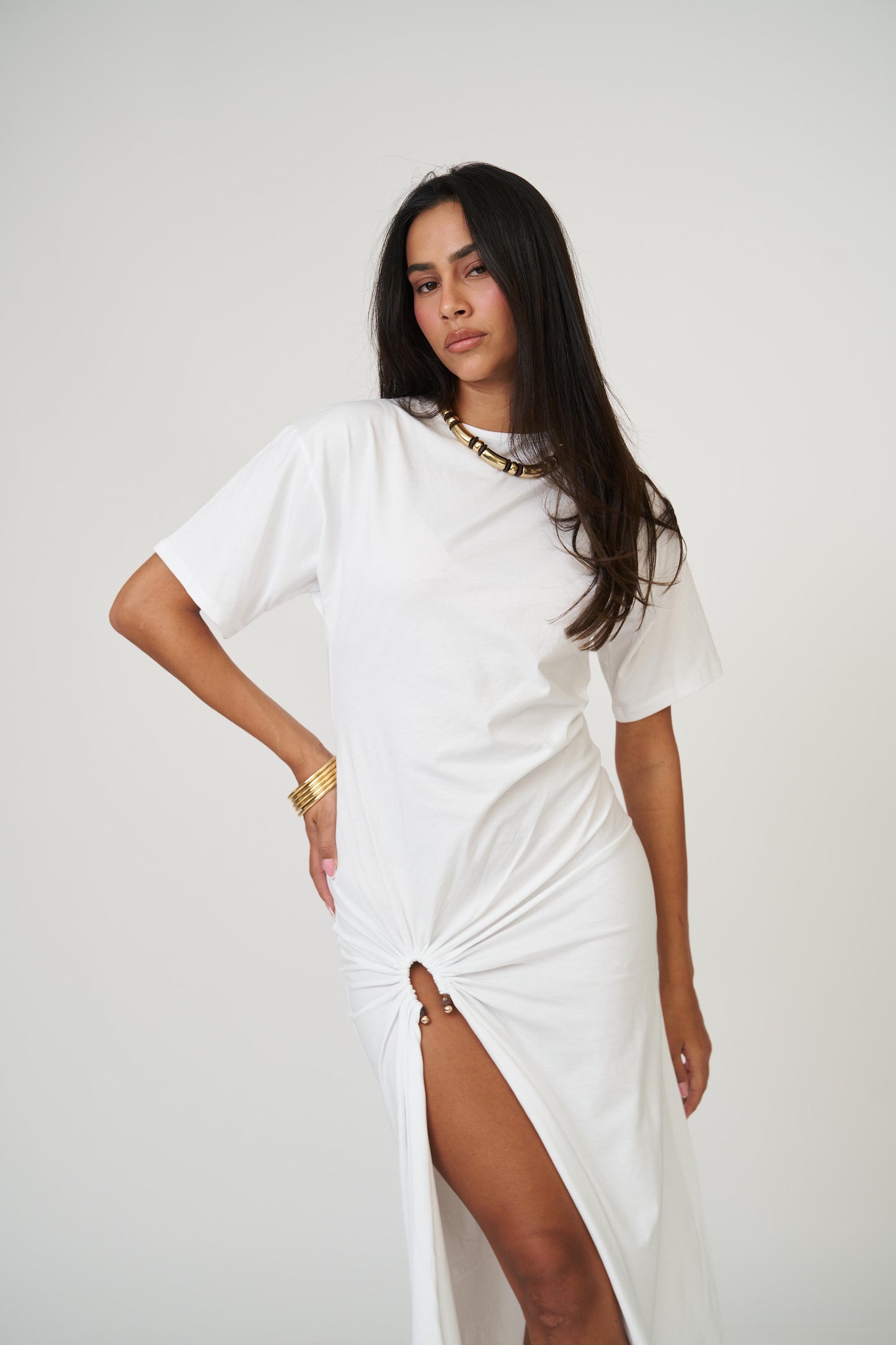 שמלת איימי - לבן