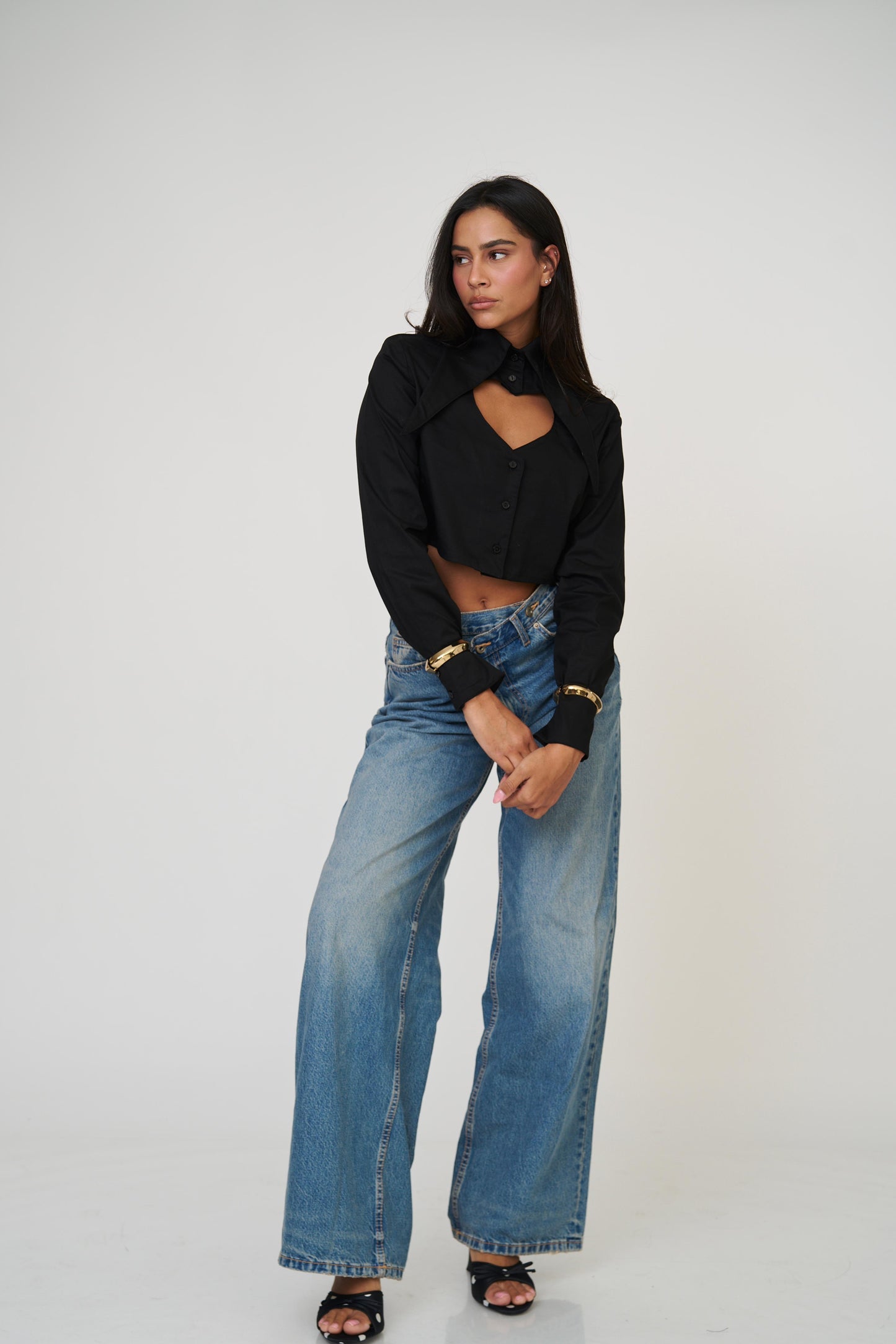 חולצת לימסל לב - לבן