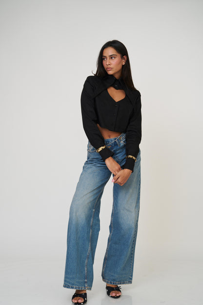 חולצת לימסל לב - לבן