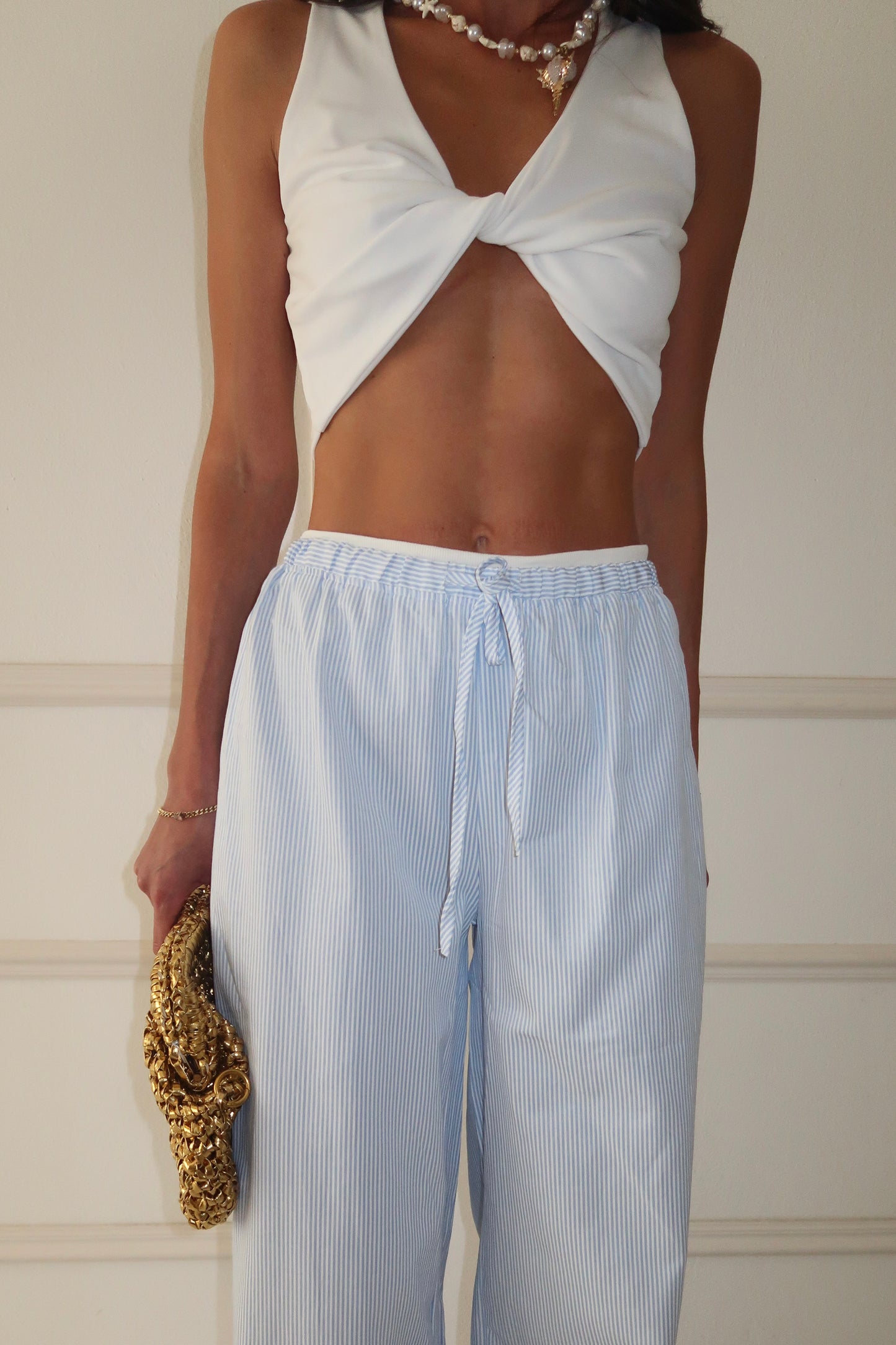 מכנסי פסים - ורוד EXCLUSIVE