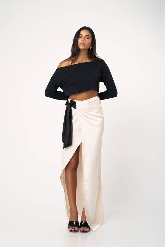 חצאית אנבל - שמנת