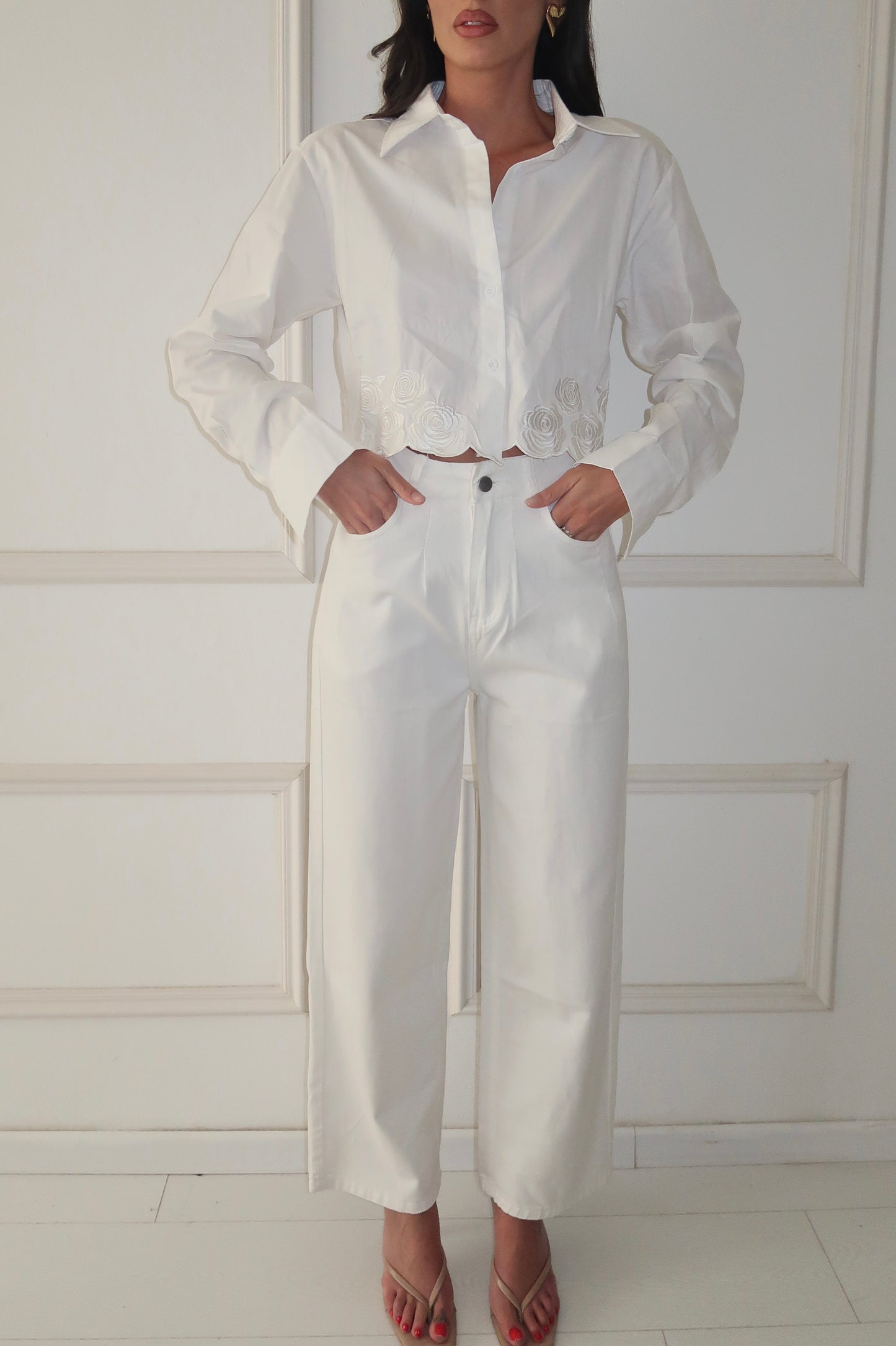 חולצת פלור מכופתרת EXCLUSIVE