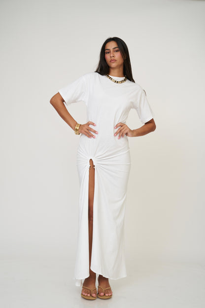 שמלת איימי - לבן