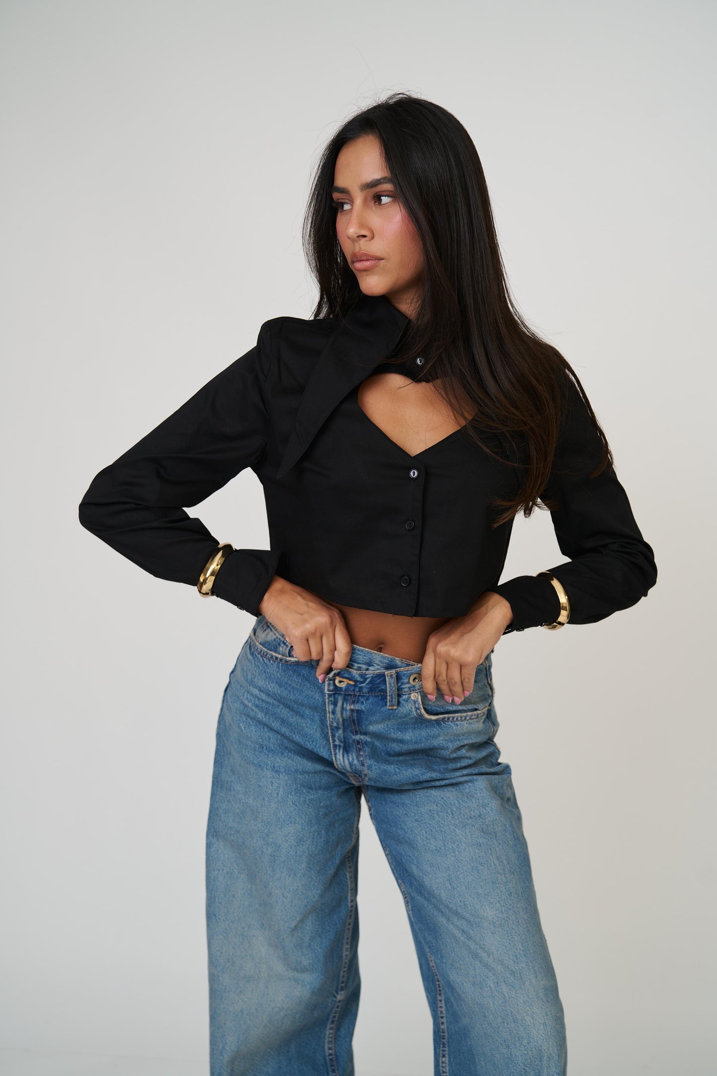 חולצת לימסל לב - לבן