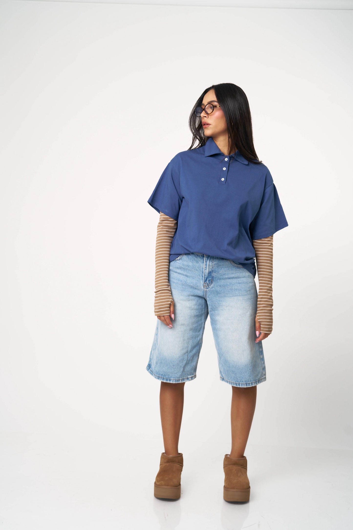 חולצת אליאנה - כחול נייבי