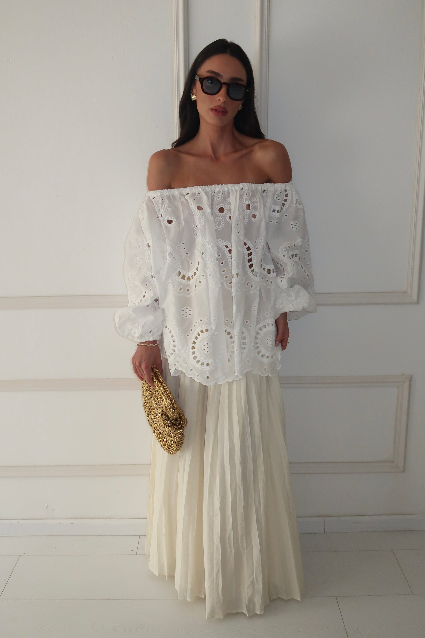 חצאית פליסה אנה EXCLUSIVE