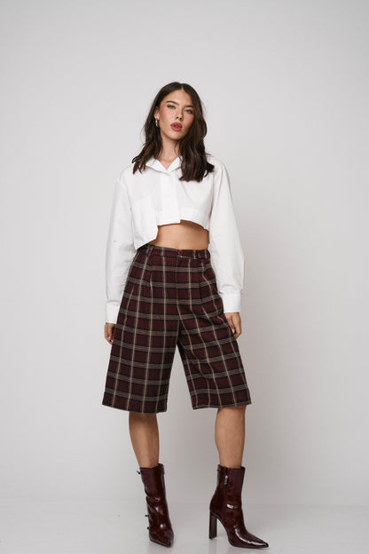 מכנסי ברמודה לונה - בורדו