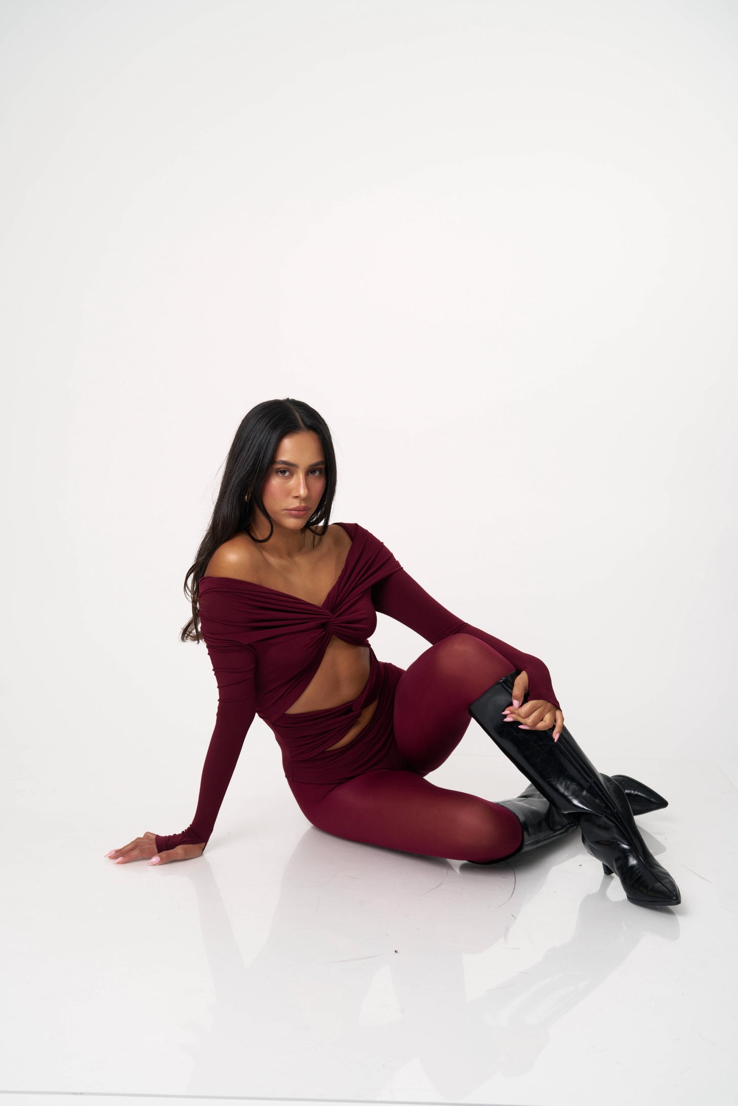 בגד גוף מיקדו - חום כהה