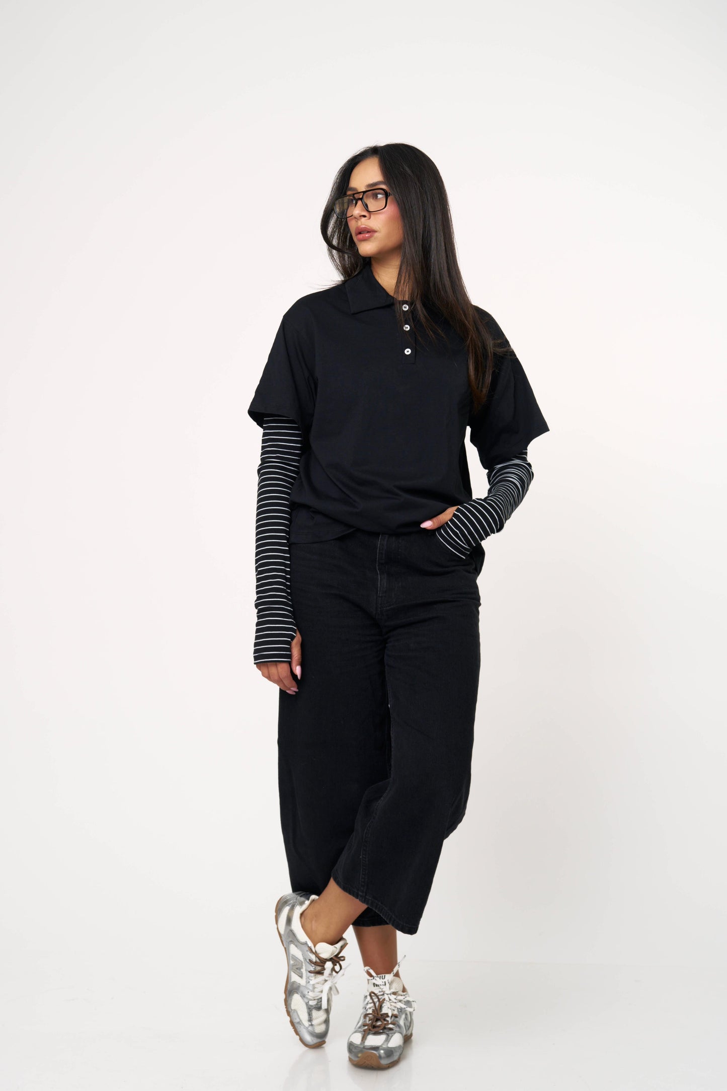 חולצת אליאנה - כחול נייבי