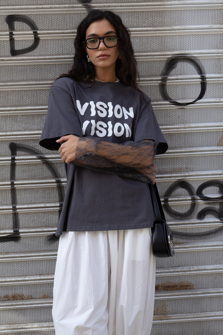 טי שירט ויזן - אפור