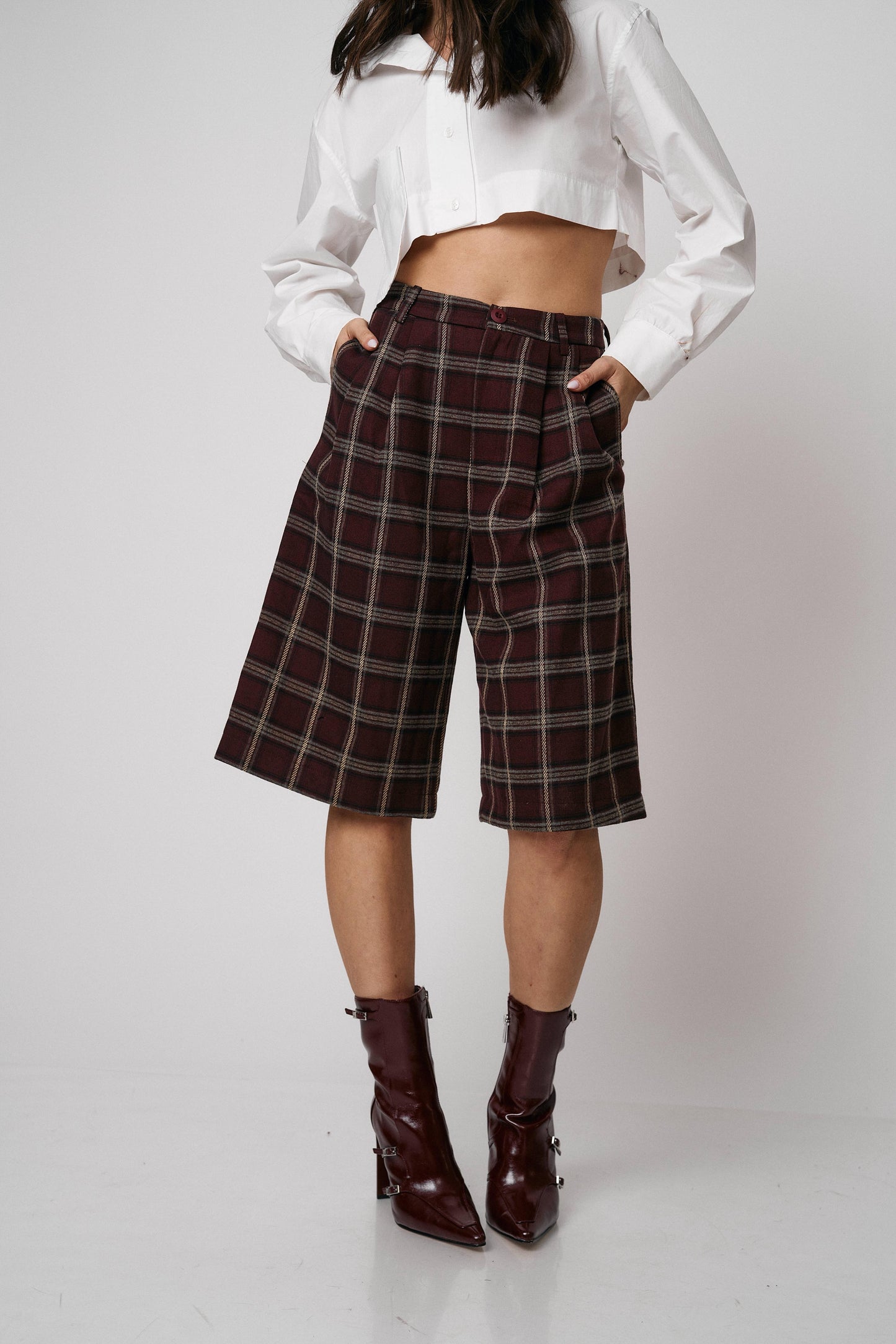 מכנסי ברמודה לונה - בורדו