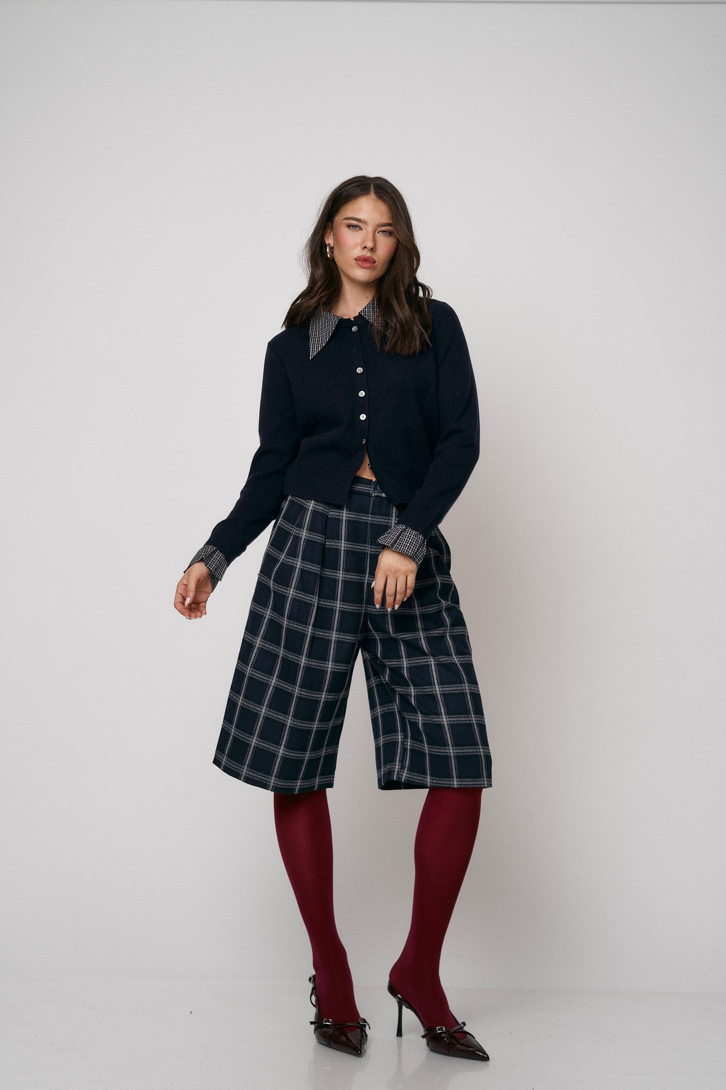 מכנסי ברמודה לונה - בורדו