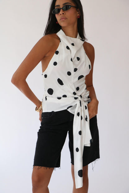 חולצת אדל מנוקד - ורוד